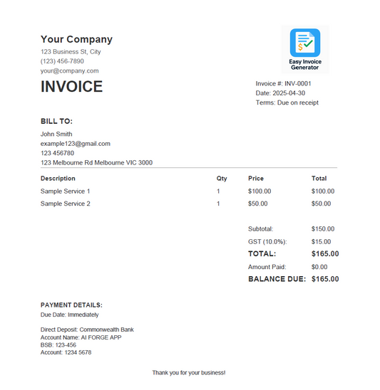 invoice